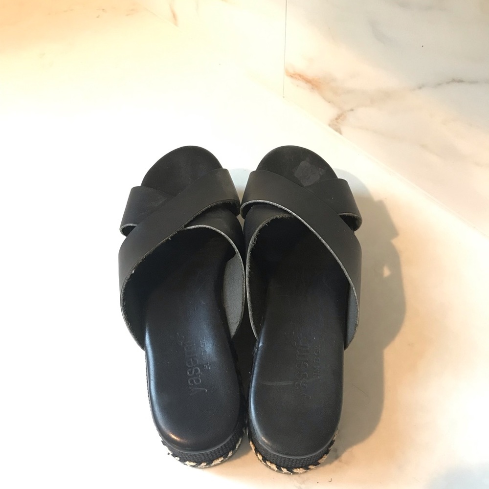 Platform espadrilles-black cross - Picture 3 of 6